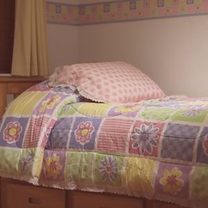 Handmade Reversible Twin Comforter and Sham